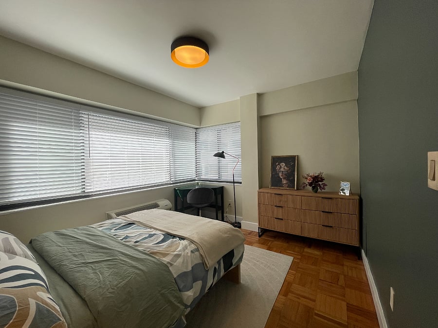 Bedroom with workspace