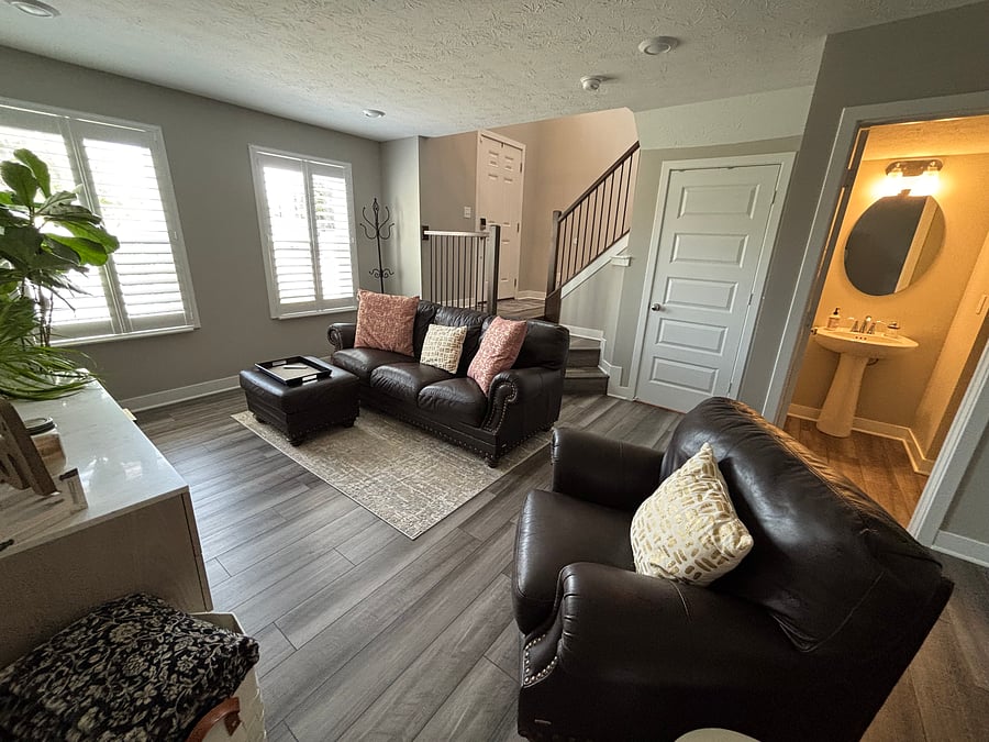 First level living room and bathroom