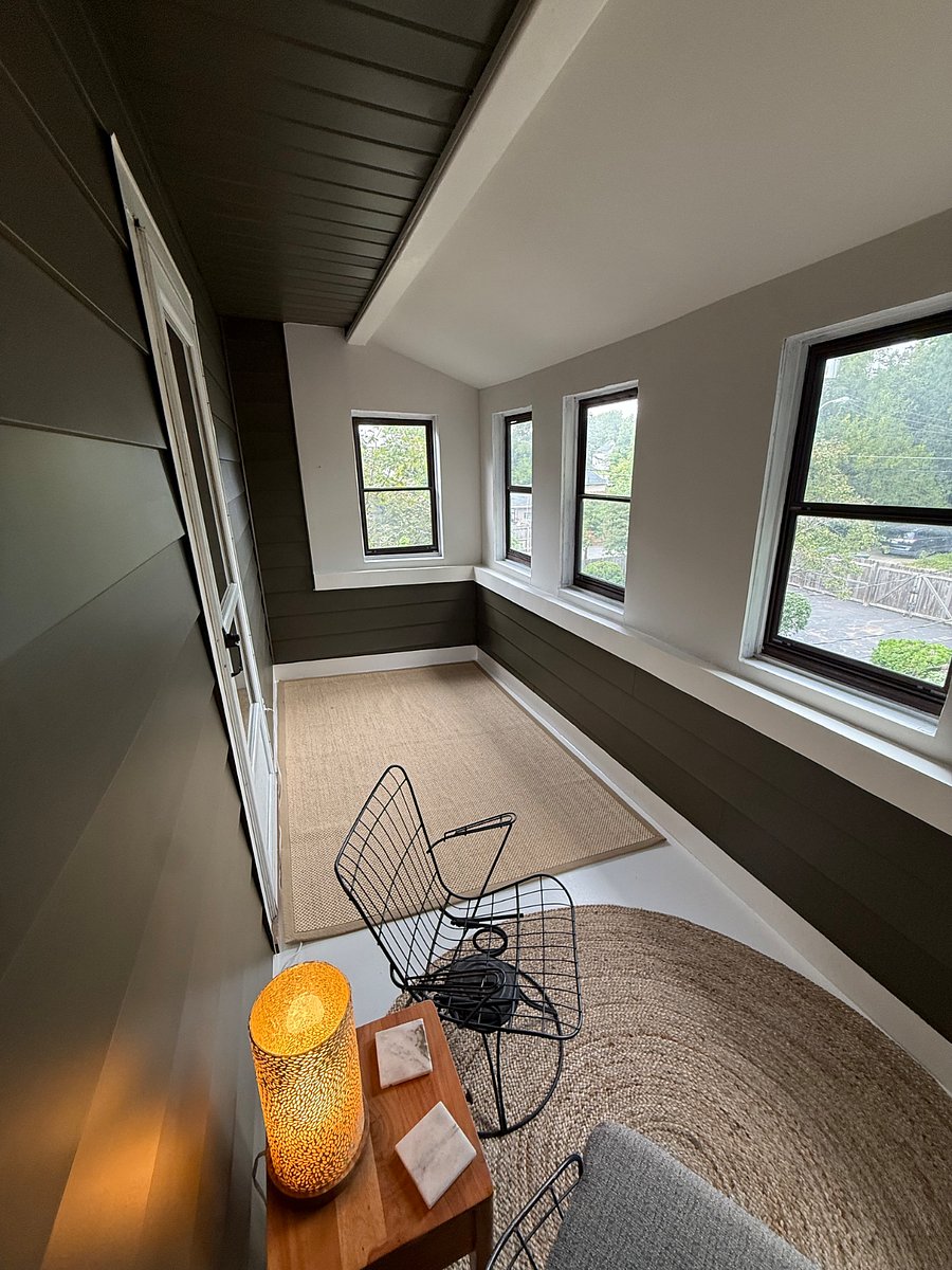 Private Sunroom off bedroom. No AC or heating.. Furnishings still in-progress.