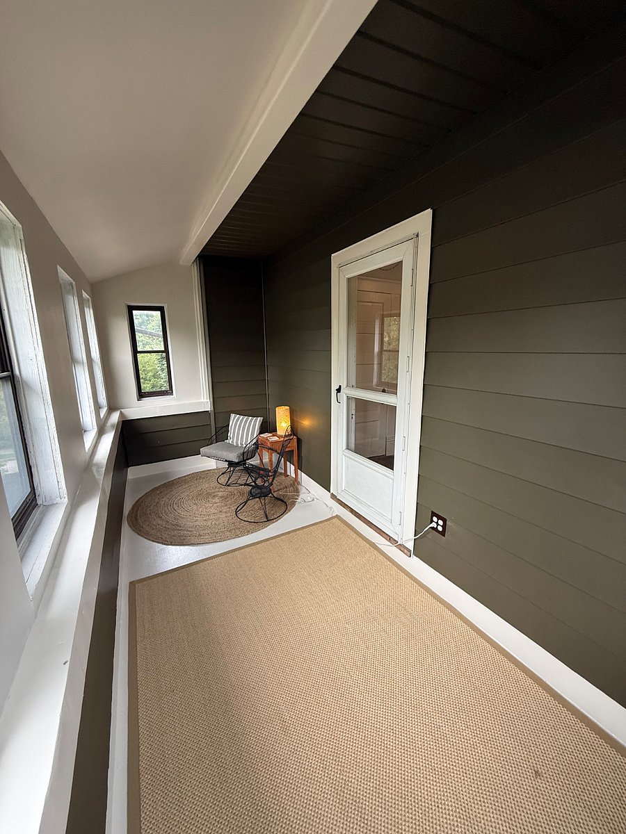Private Sunroom off bedroom. No AC or heating.. Furnishings still in-progress.
