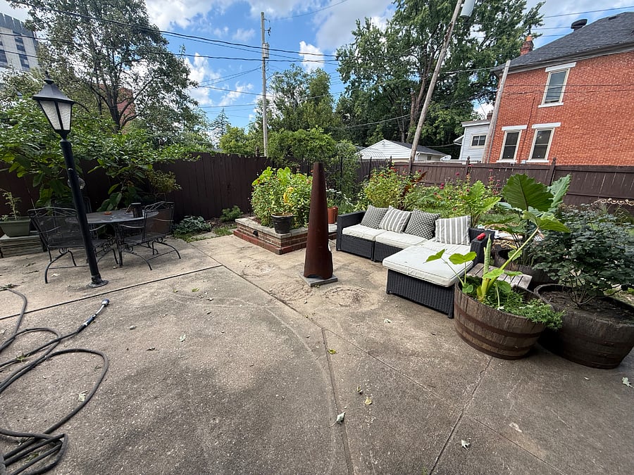 Exterior backyard