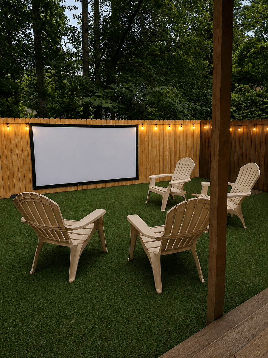 Backyard: Make it movie nightgrab a blanket and enjoy your own backyard outdoor cinema.