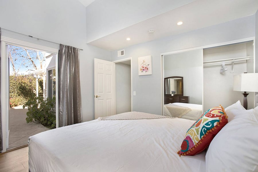 Settle in, stretch out, and enjoy a restful stay in this comfortable bedroom featuring a king-size bed, perfect for making your getaway even more relaxing.