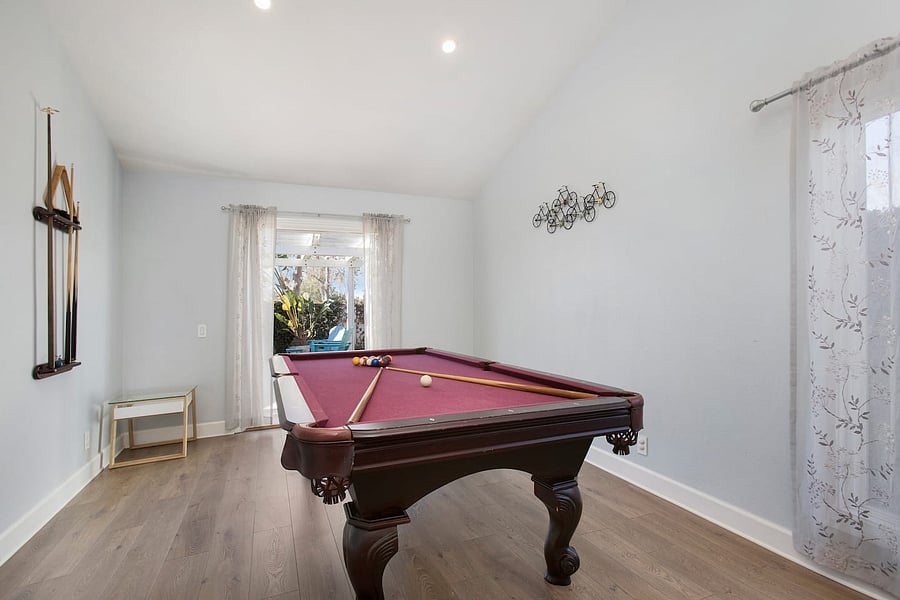 An inviting space for families to bond over a game of pool, making memories that last a lifetime