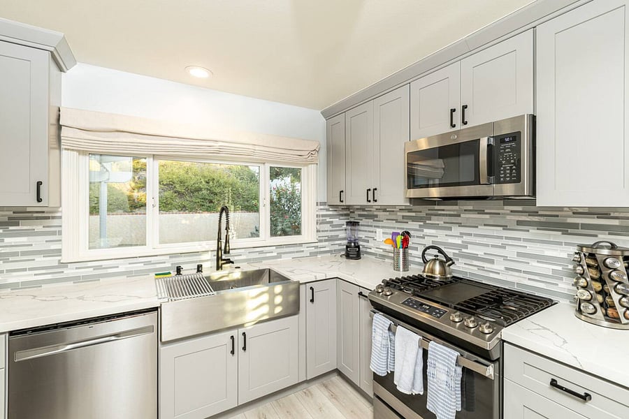 Gourmet Kitchen with top of the line appliances and cooking utensils