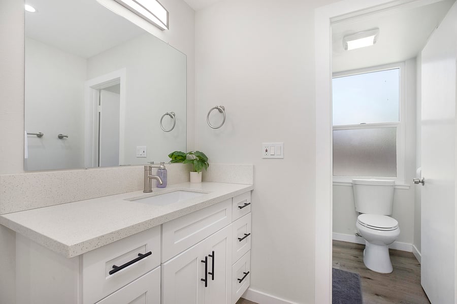 Imagine ending a long day in a peaceful space where warm lighting, calming details, and beautiful finishes help you leave the stress behind. This master bathroom is all about bringing relaxation into everyday living