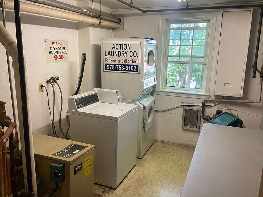 Coin operated laundry on the same level.