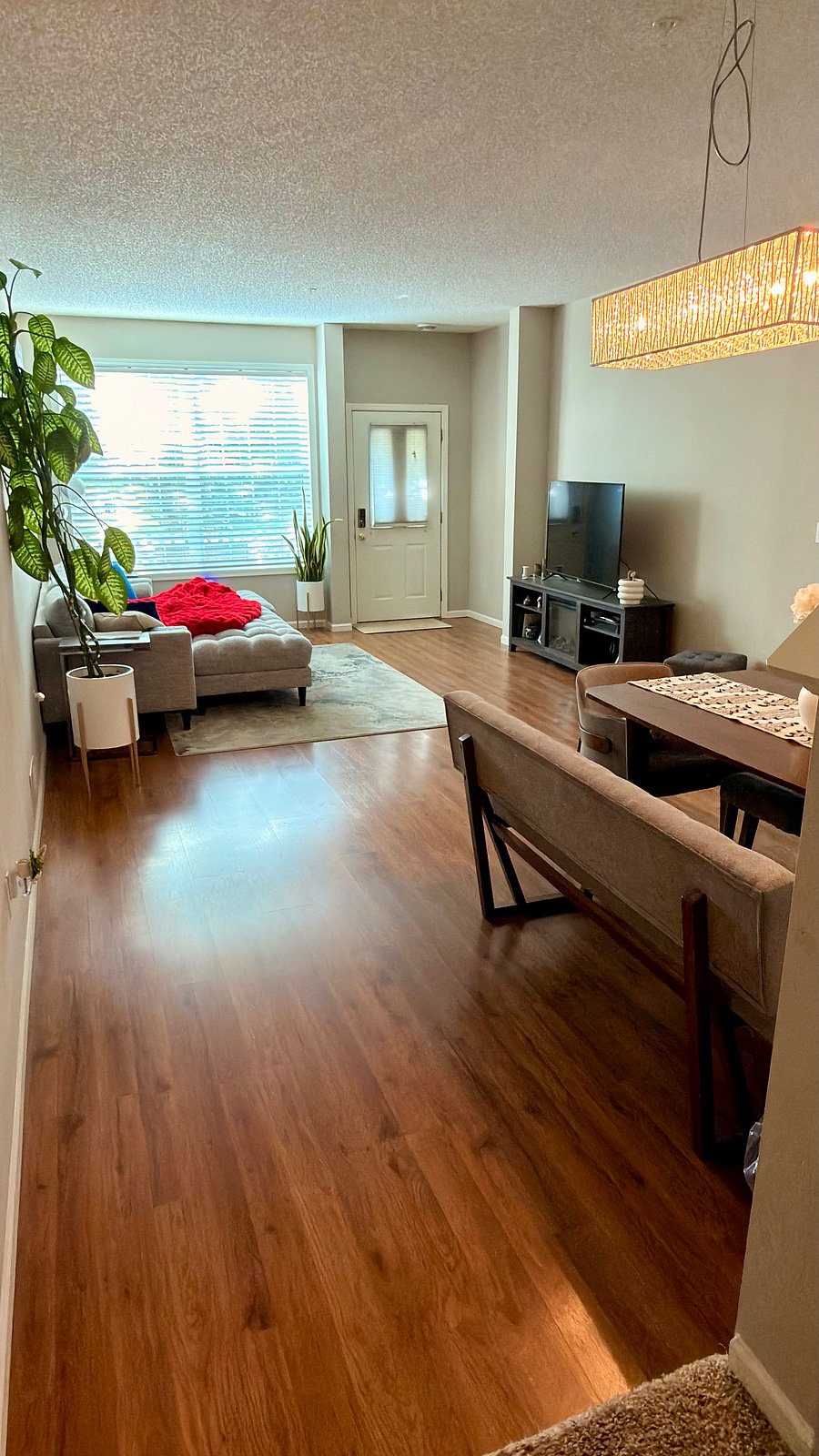 Living and dining area space with a Wi-Fi and smart TV