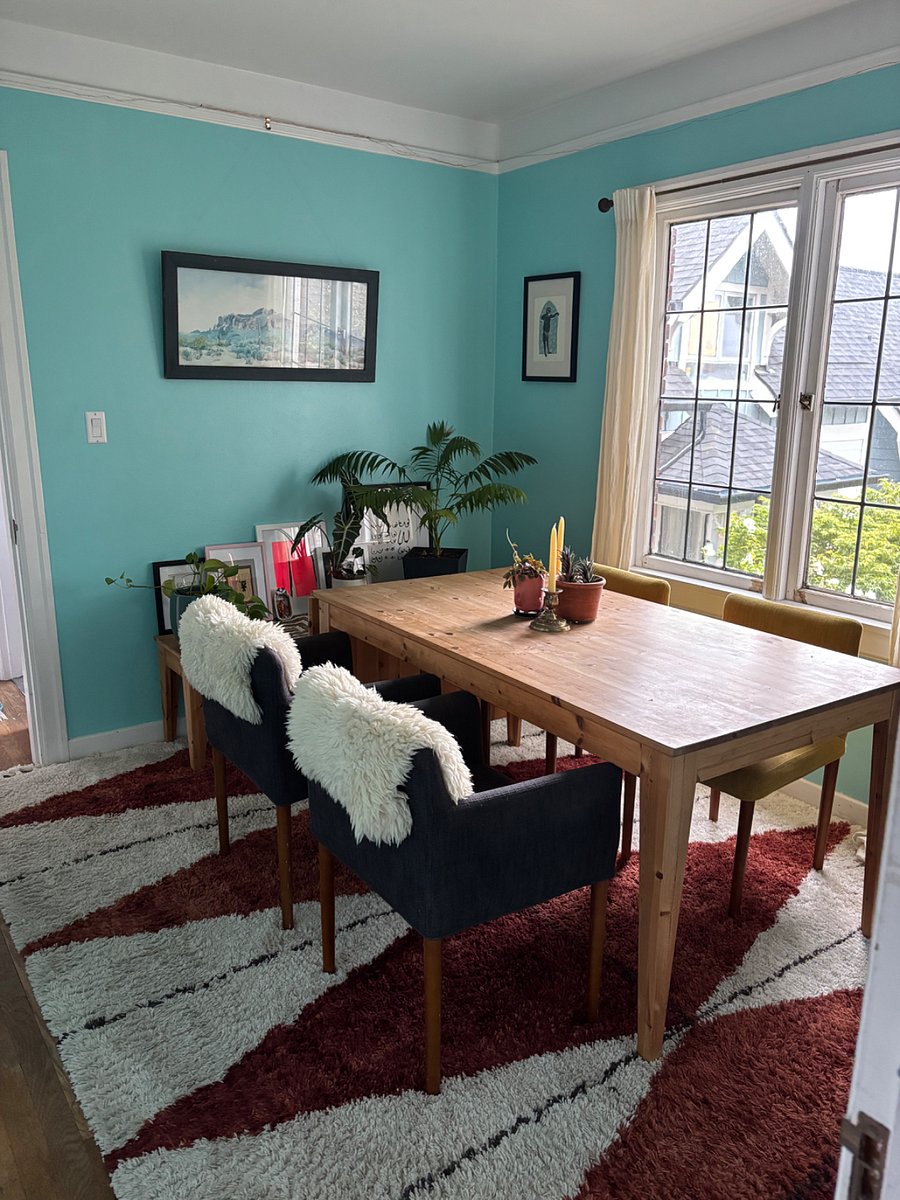 Dining room, storage closet & view of Olympic Mtns.