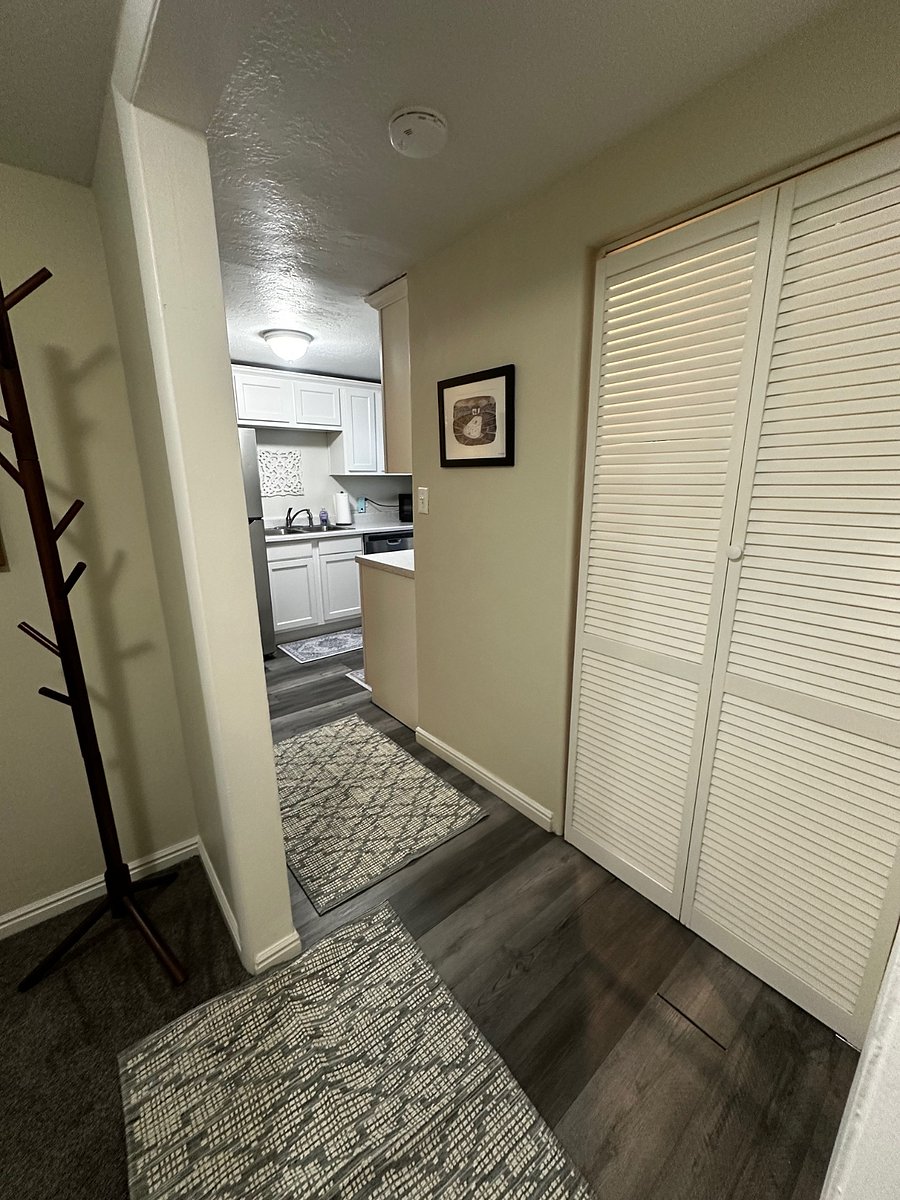 Hallway leading to kitchen.