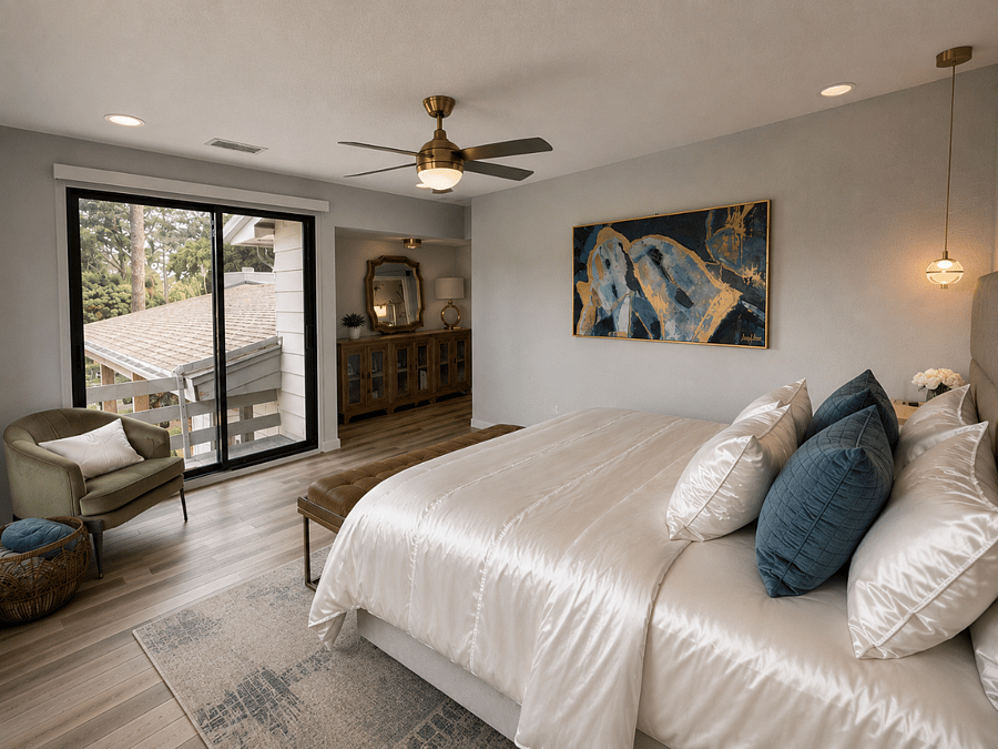 Head out onto the balcony to enjoy some fresh air or morning coffee before starting your day. 