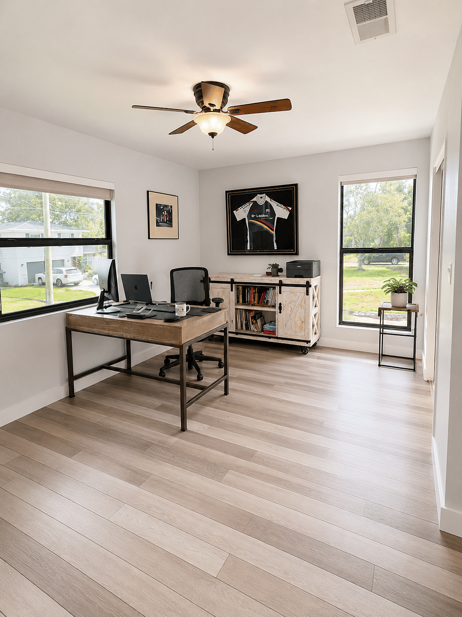 3rd bedroom and office space allows for plenty of privacy from the rest of the house.