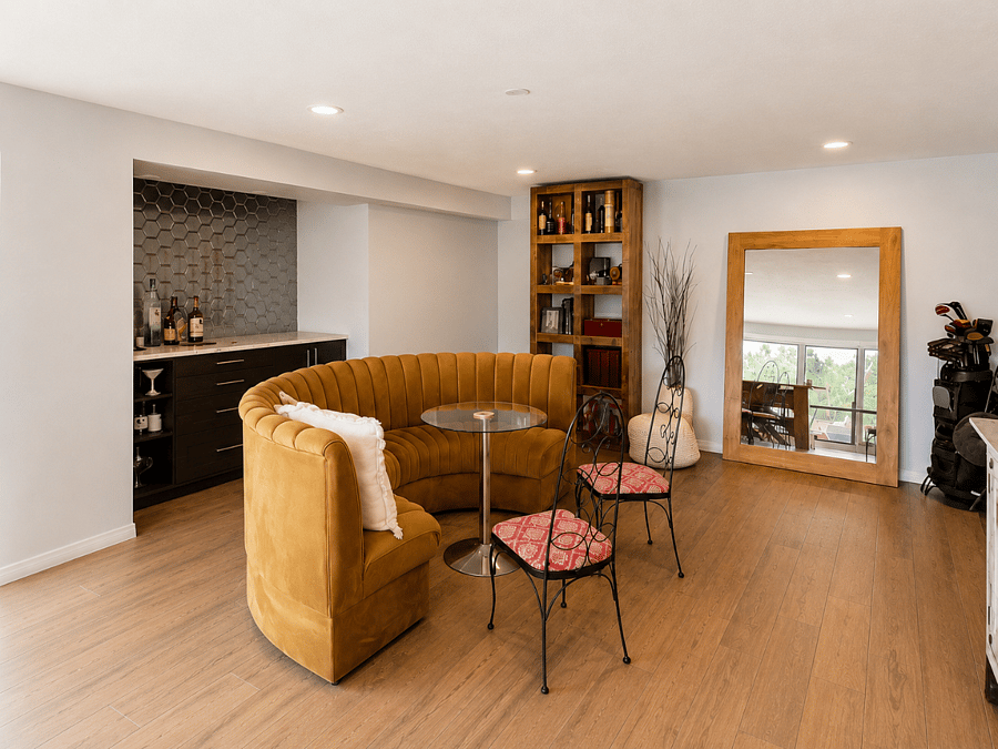 Watch a game or play some cards while enjoying a cocktail or two. 