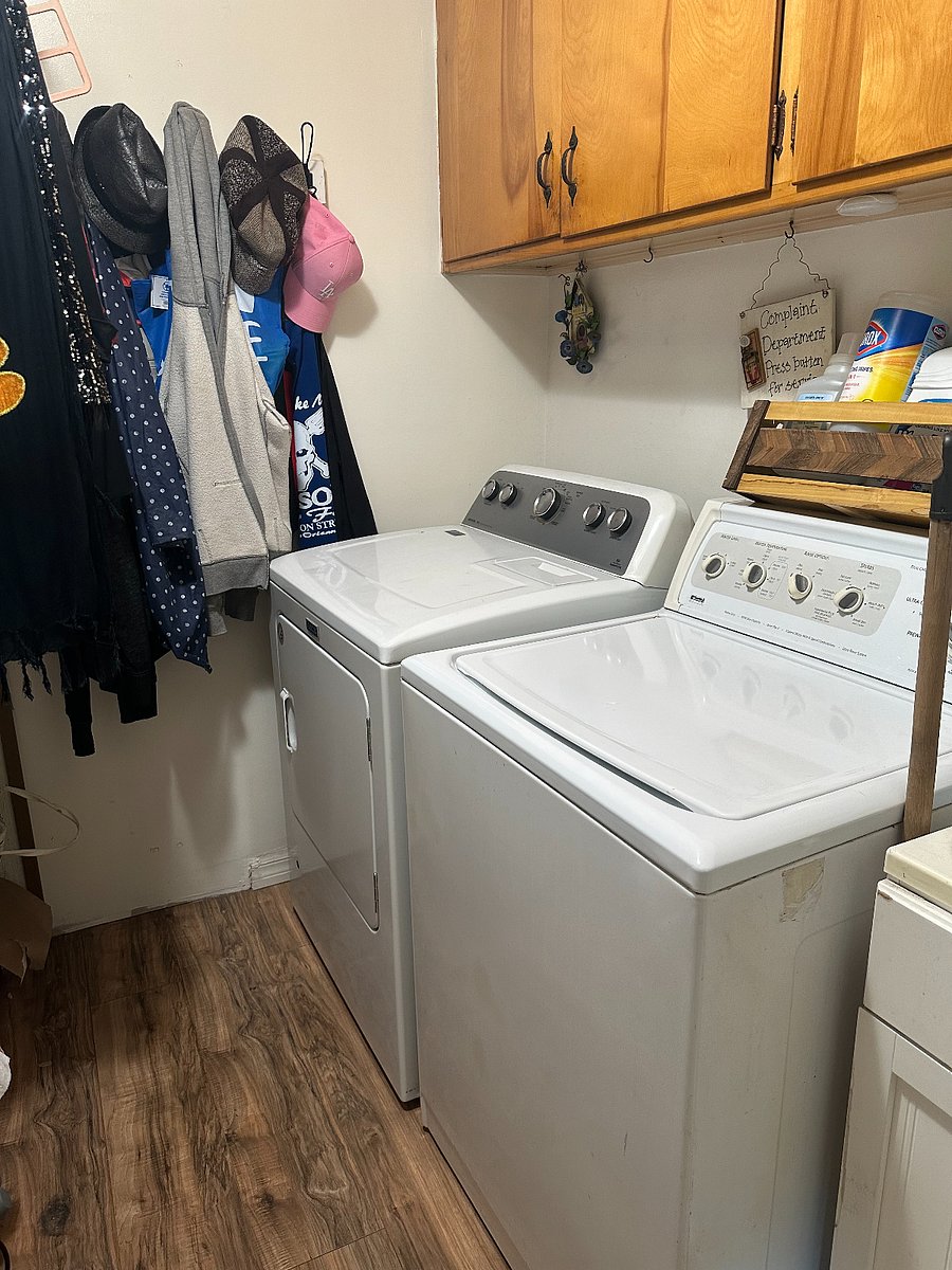 Indoor laundry area