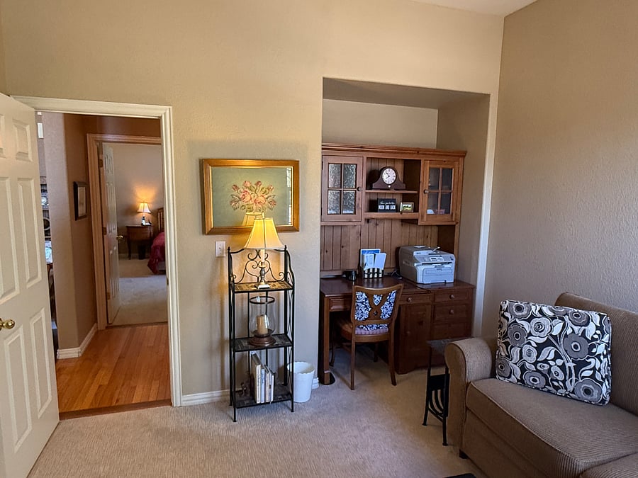 Main level office and family room
