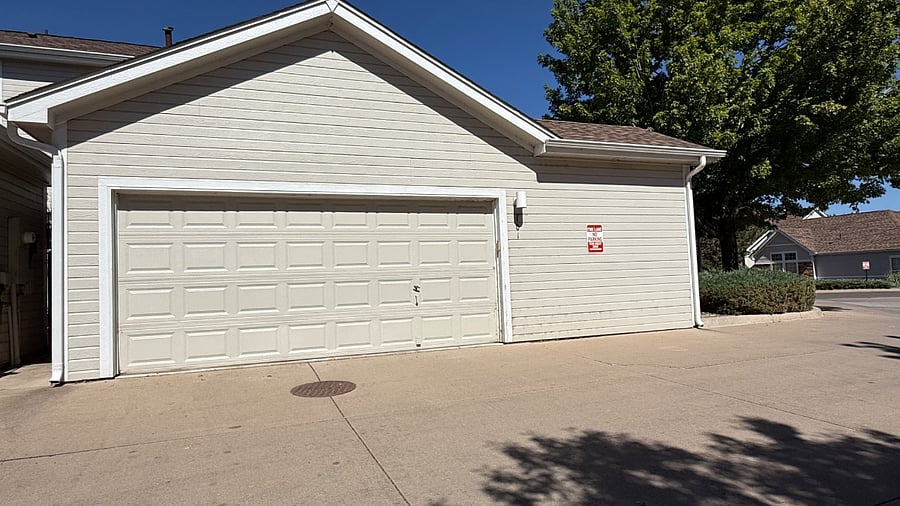 Attached 2-car garage