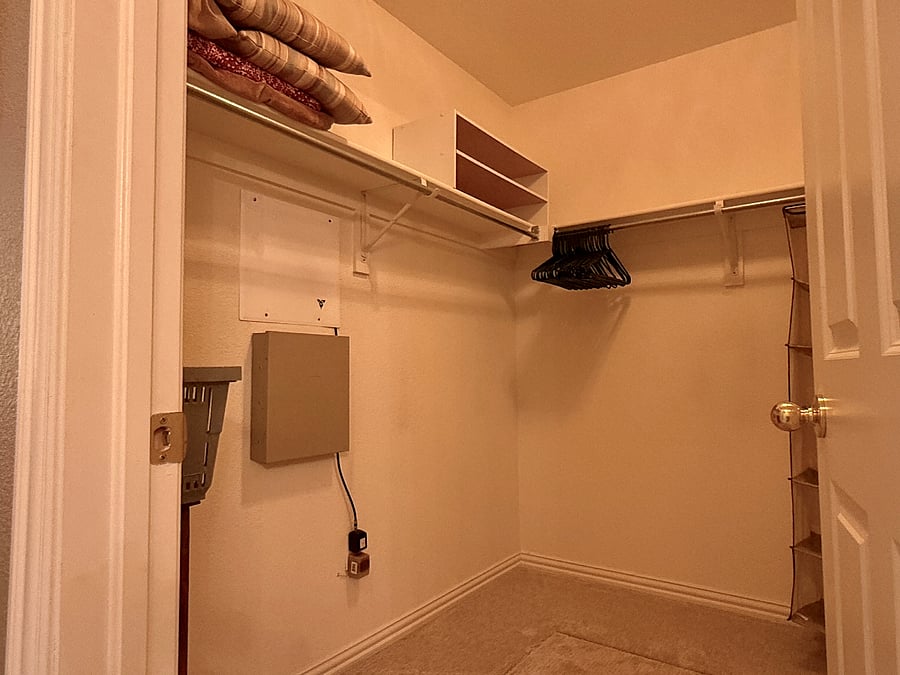 Walk-in closet for primary suite