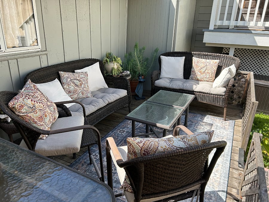 Backyard siting area.