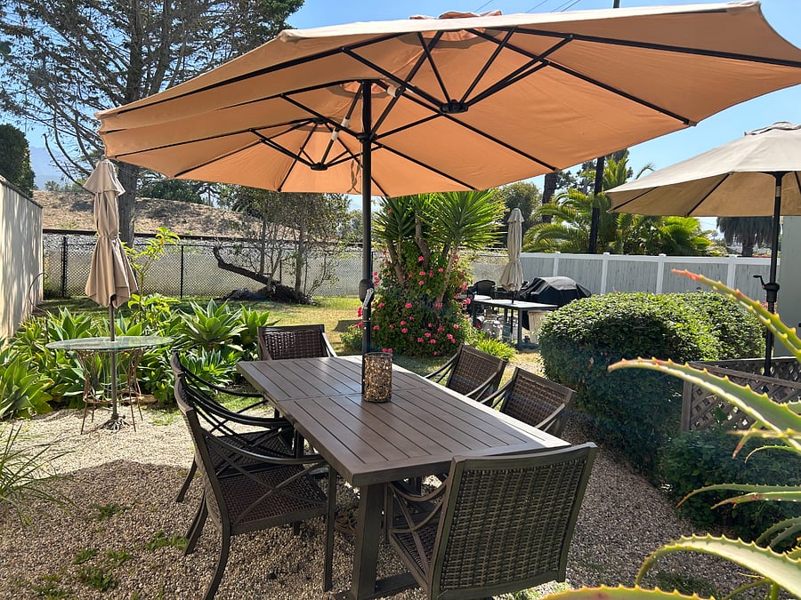 Backyard Dining table area