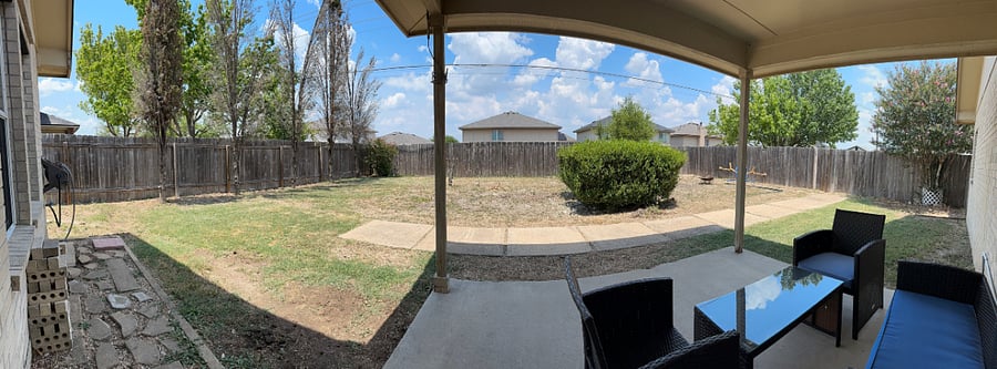 Large Backyard with Privacy Fence
