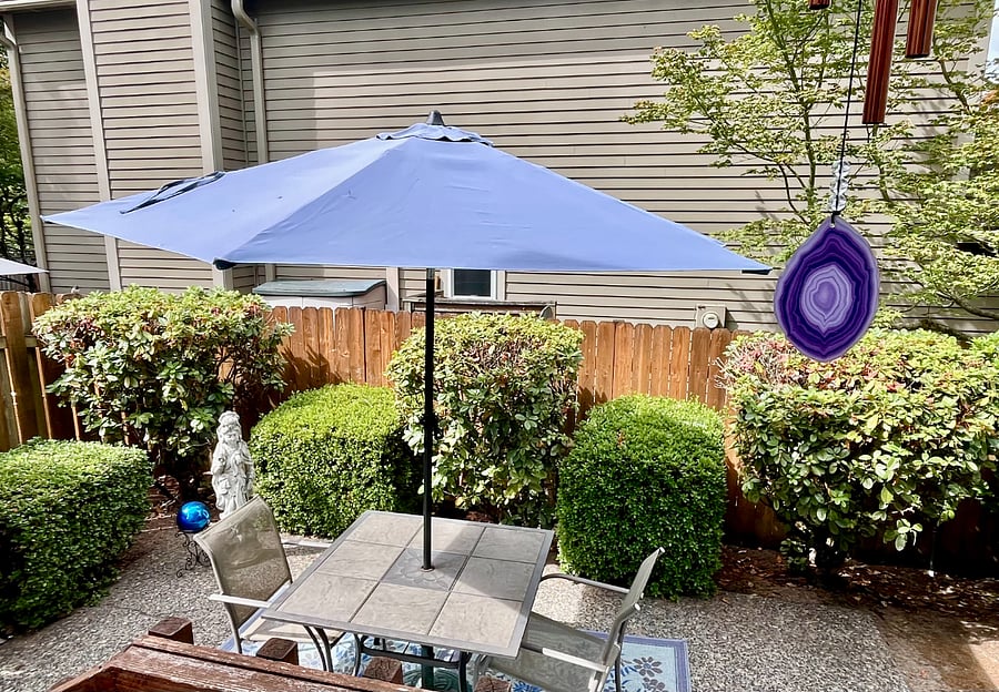 back patio, stairway from breakfast nook