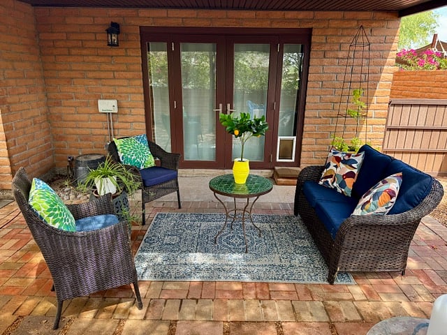 Large Private Courtyard Patio off Zen Bedroom