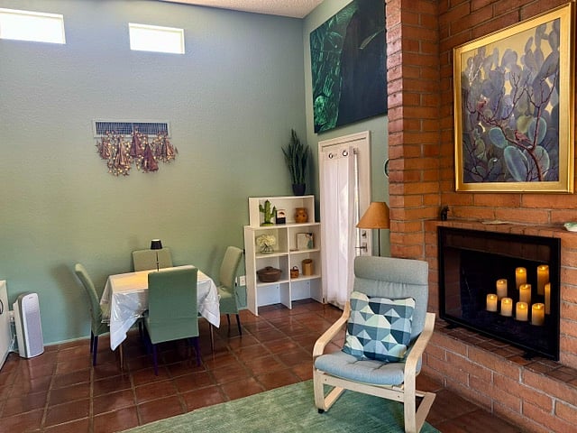 Living room dining area