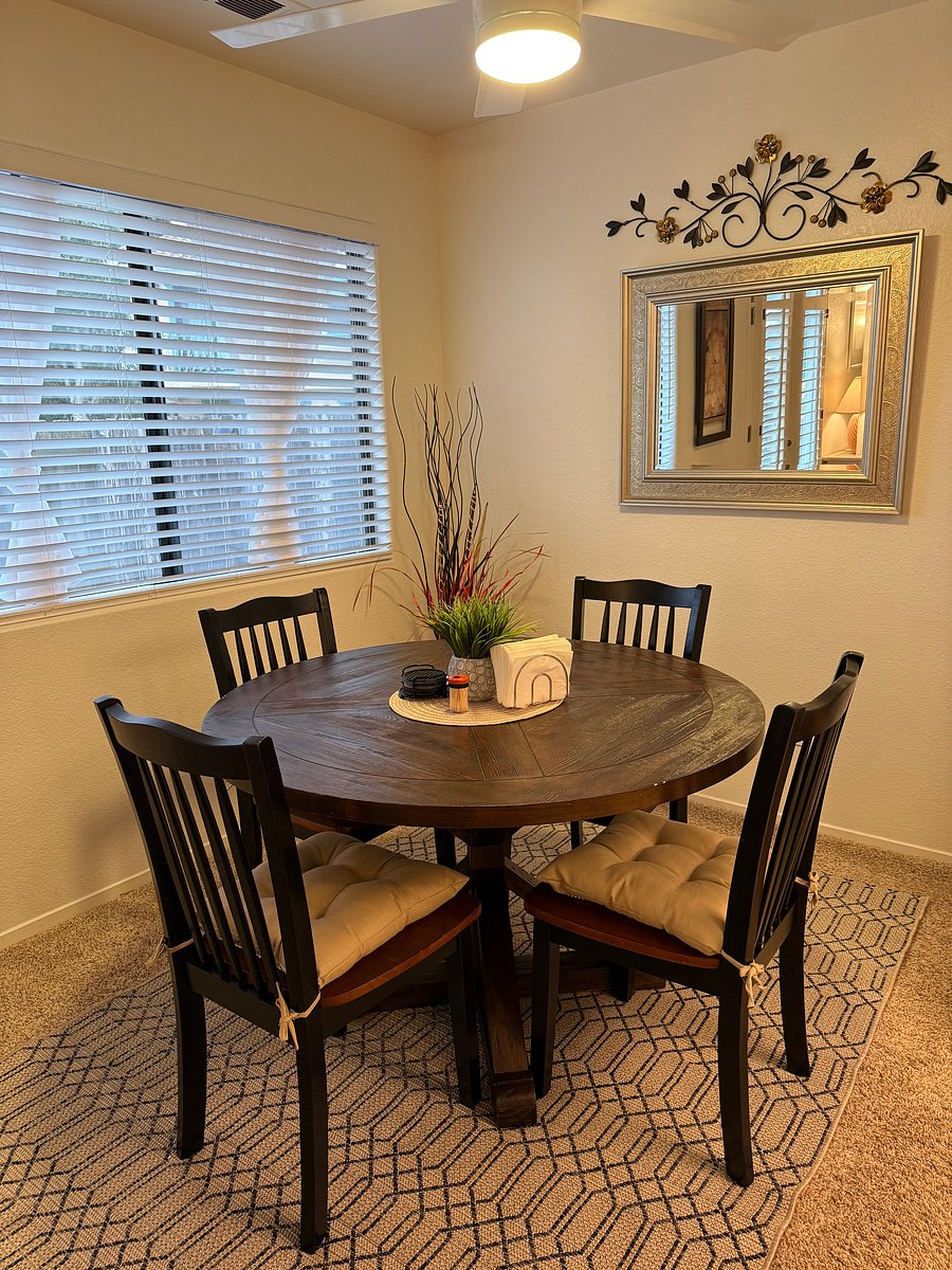 Dining Area with remote controlled overhead Fan