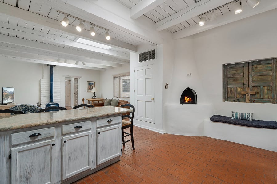 Kitchen / Kiva Fireplace