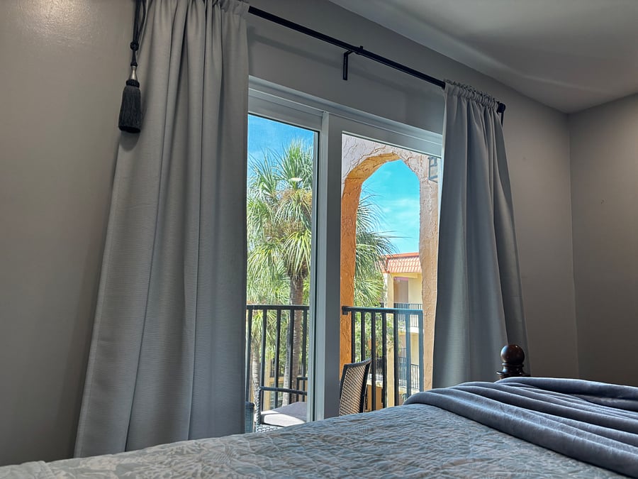 Views of the courtyard, right from bed