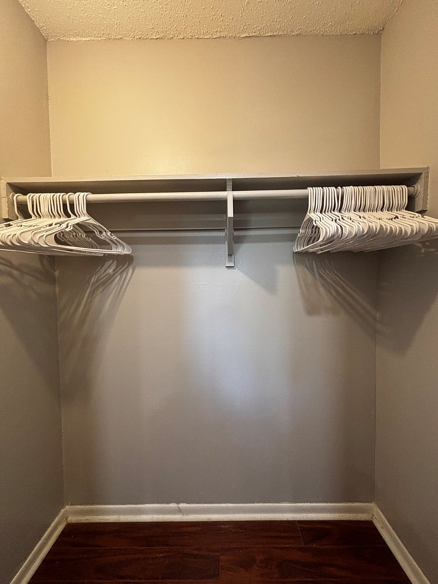 One of two closets, providing ample storage space for your stay