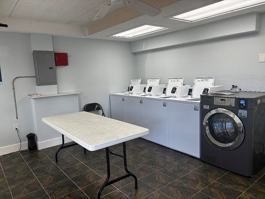 Fully equipped laundry room on premise