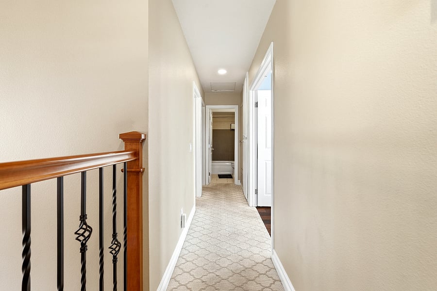 Upper hallway leading to the bedrooms