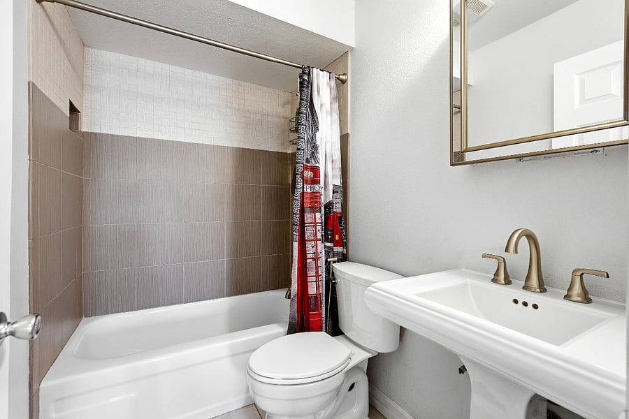 Bathroom featuring a full soaking tub