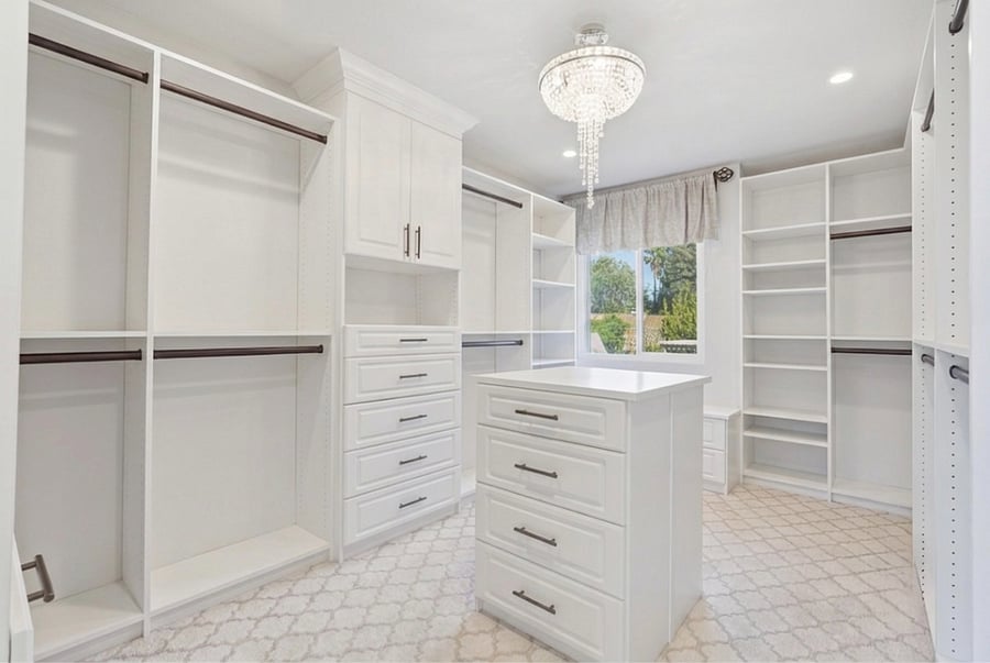An enviable walk-in closet