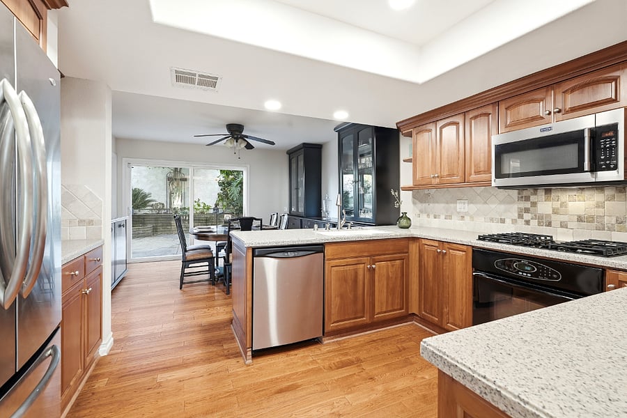 Kitchen overlooking the Dining Room
