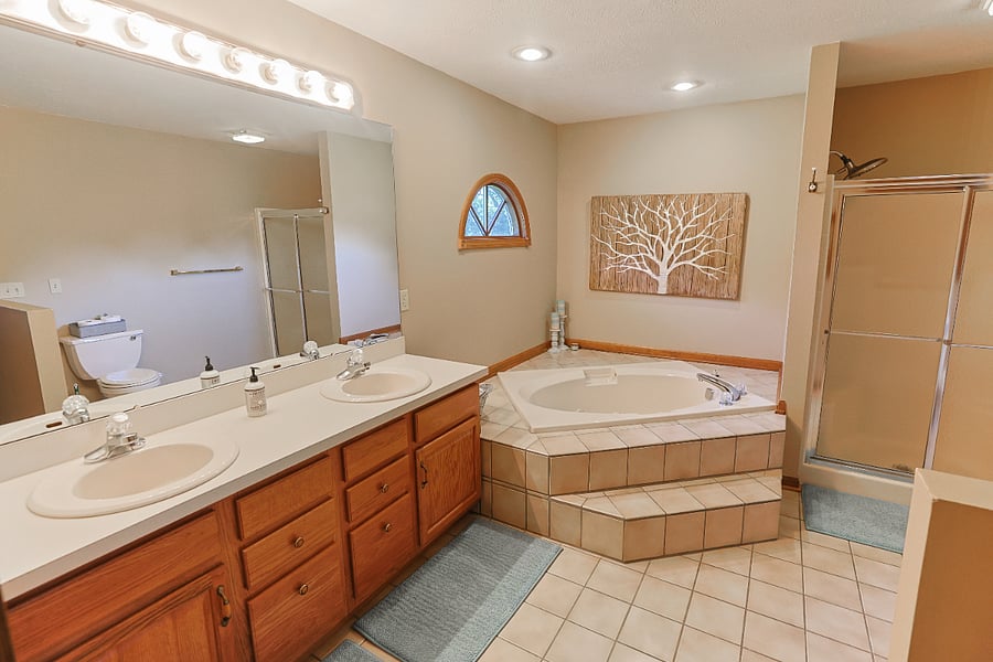Master Bath with garden tub and shower