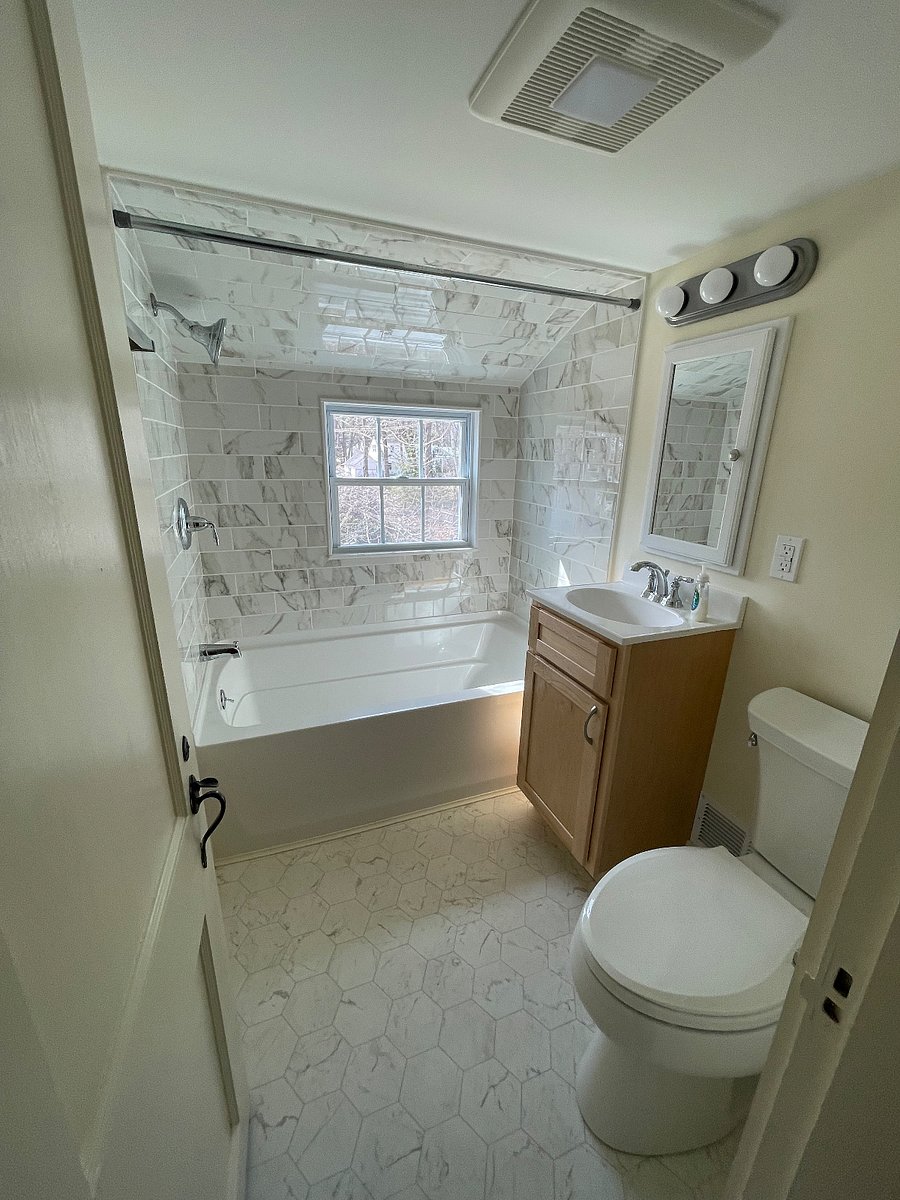 Bath post renovation. Will have shower curtain, area rug and decor