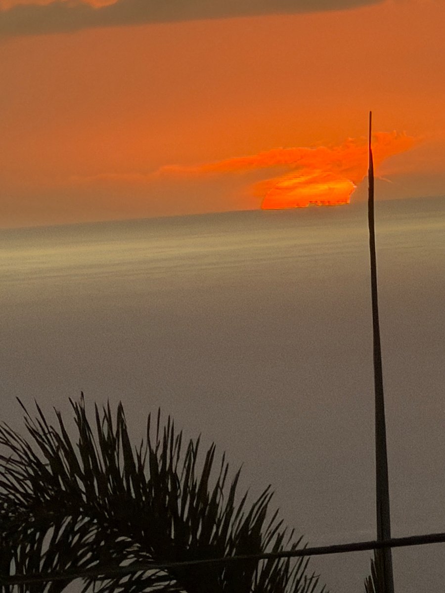 Sunset view from the lanai