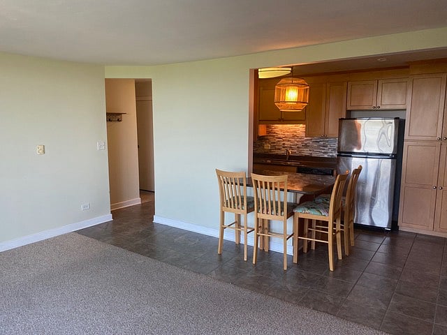 light-filled living room and kitchen