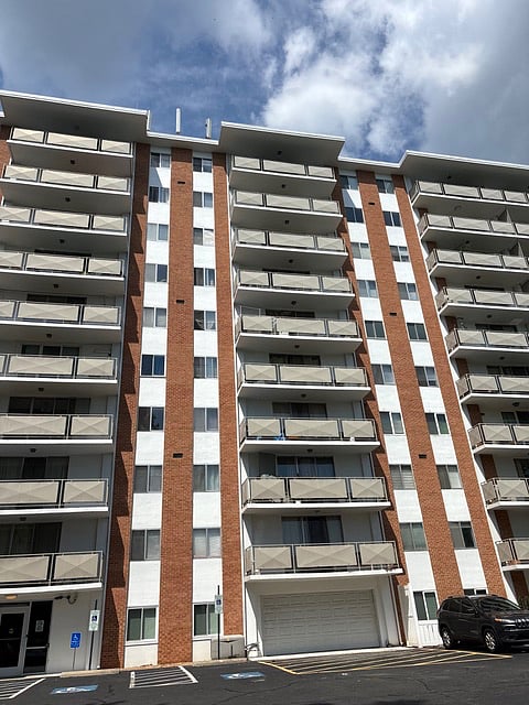 9th floor unit overlooks the pool space and mountains
