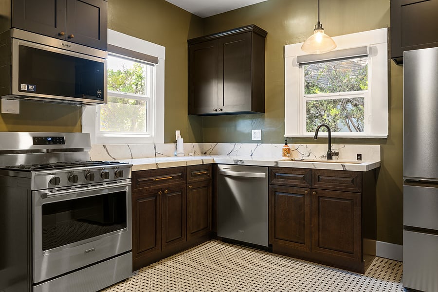 Kitchen with brand new appliances