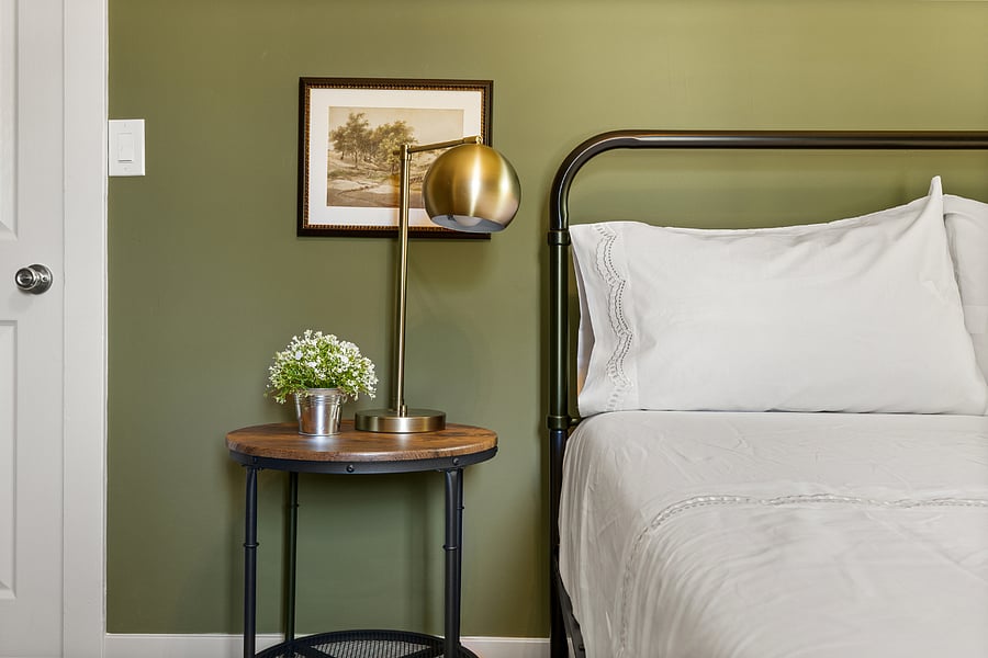 2nd floor bedroom with a queen bed. This bedroom is connected to large balcony on 2F.