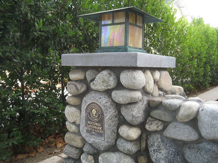 Myrtle Court is a fully restored California Bungalow Court and a registered Monrovia landmark.