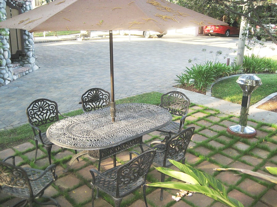 Common patio with gas barbecue available to all Myrtle Court residents.