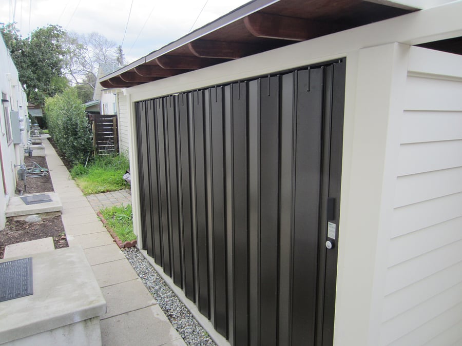 Secure bicycle storage for those who frequently ride.  Not for storing unused bicycles.