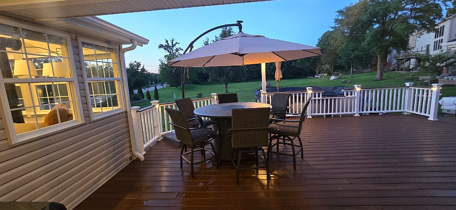 Deck with table