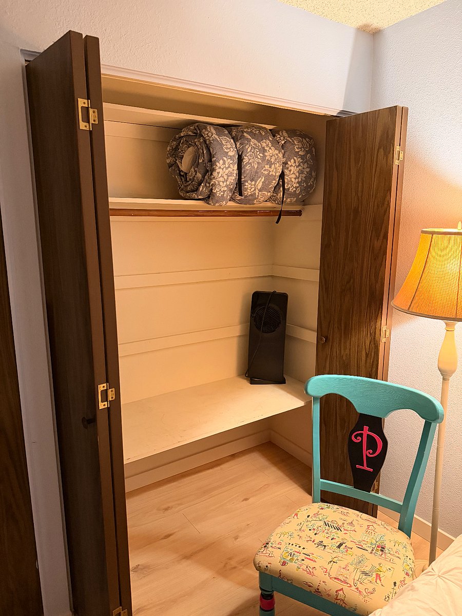 Two full closets, lots of space for clothing