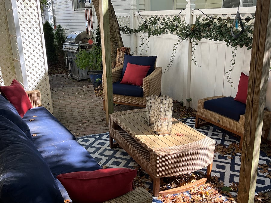 Outdoor lounge area