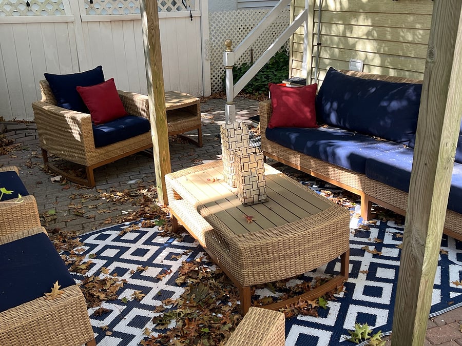 Outdoor lounge area